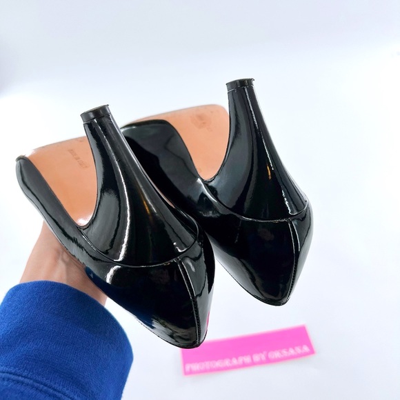 Salvatore Ferragamo Women's Black Patent Leather  Pump size 7.5 B made in Italy - Picture 5 of 13
